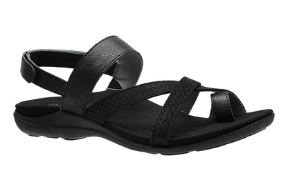 Barnett Metatarsal Black Embossed Reptile | ABEO Footwear