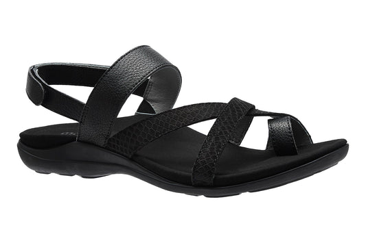 Barnett Metatarsal Black Embossed Reptile | ABEO Footwear