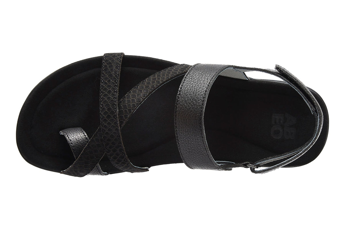 Barnett Metatarsal Black Embossed Reptile | ABEO Footwear