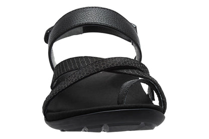 Barnett Metatarsal Black Embossed Reptile | ABEO Footwear