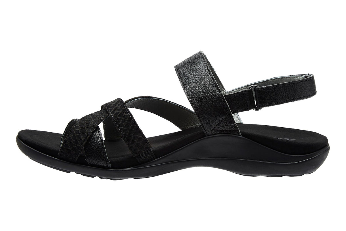 Barnett Metatarsal Black Embossed Reptile | ABEO Footwear
