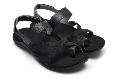 Barnett Metatarsal Black Embossed Reptile | ABEO Footwear