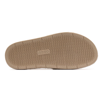 Isle Slide Light Gold Leather | ABEO Footwear