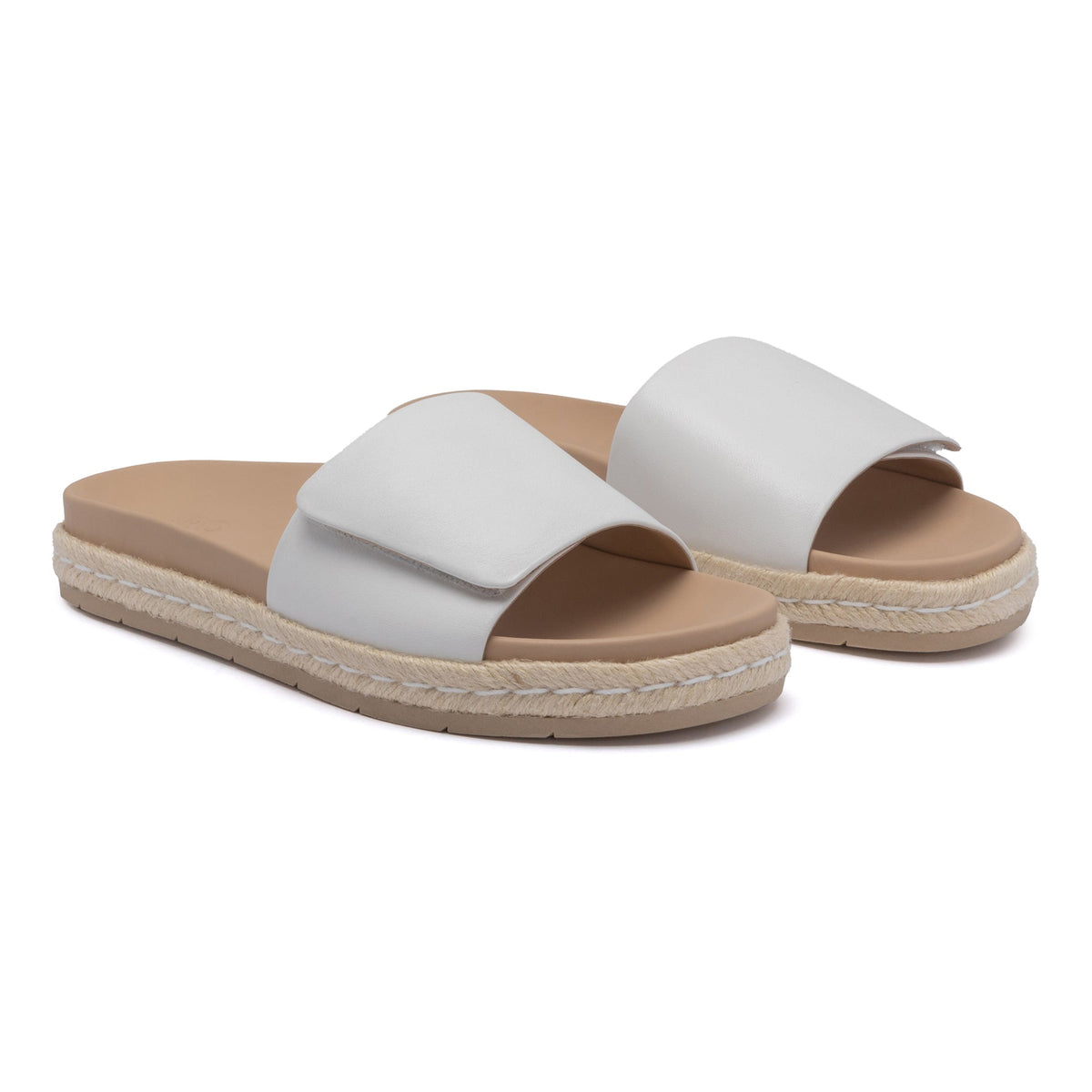 Isle Slide White Leather | ABEO Footwear