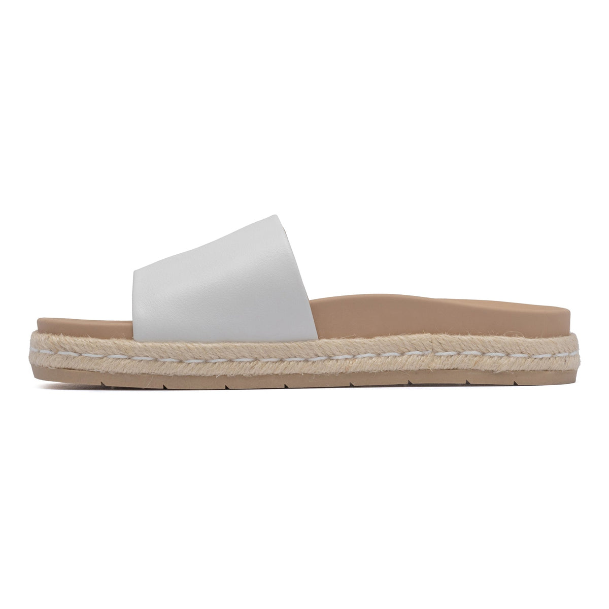 Isle Slide White Leather | ABEO Footwear