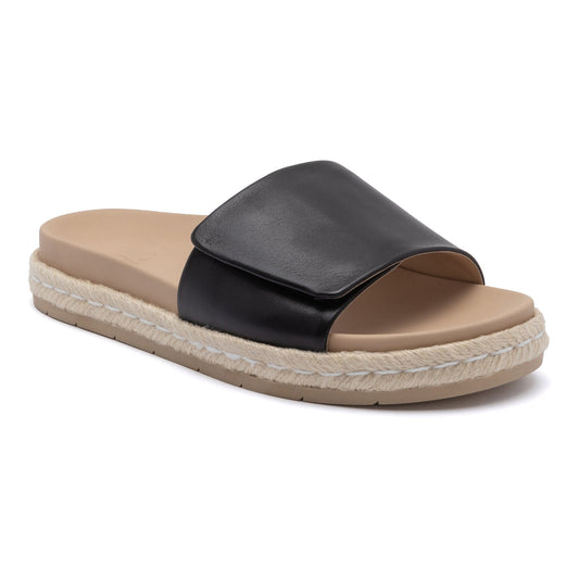 Isle Slide Black Leather | ABEO Footwear