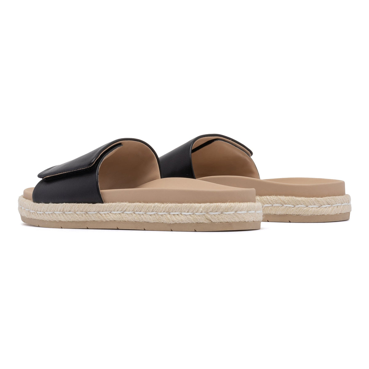 Isle Slide Black Leather | ABEO Footwear