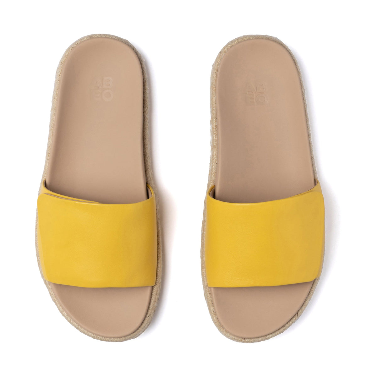 Isle Slide Yellow Leather | ABEO Footwear
