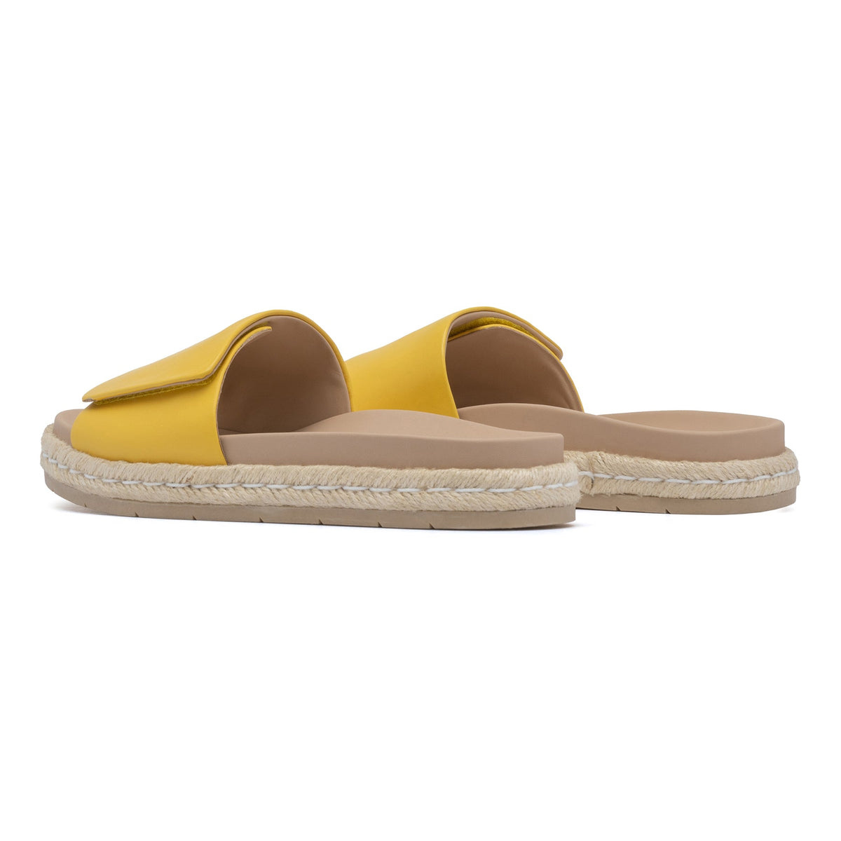 Isle Slide Yellow Leather | ABEO Footwear