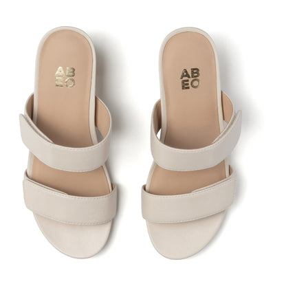 Tempo Slide Off White Leather | ABEO Footwear
