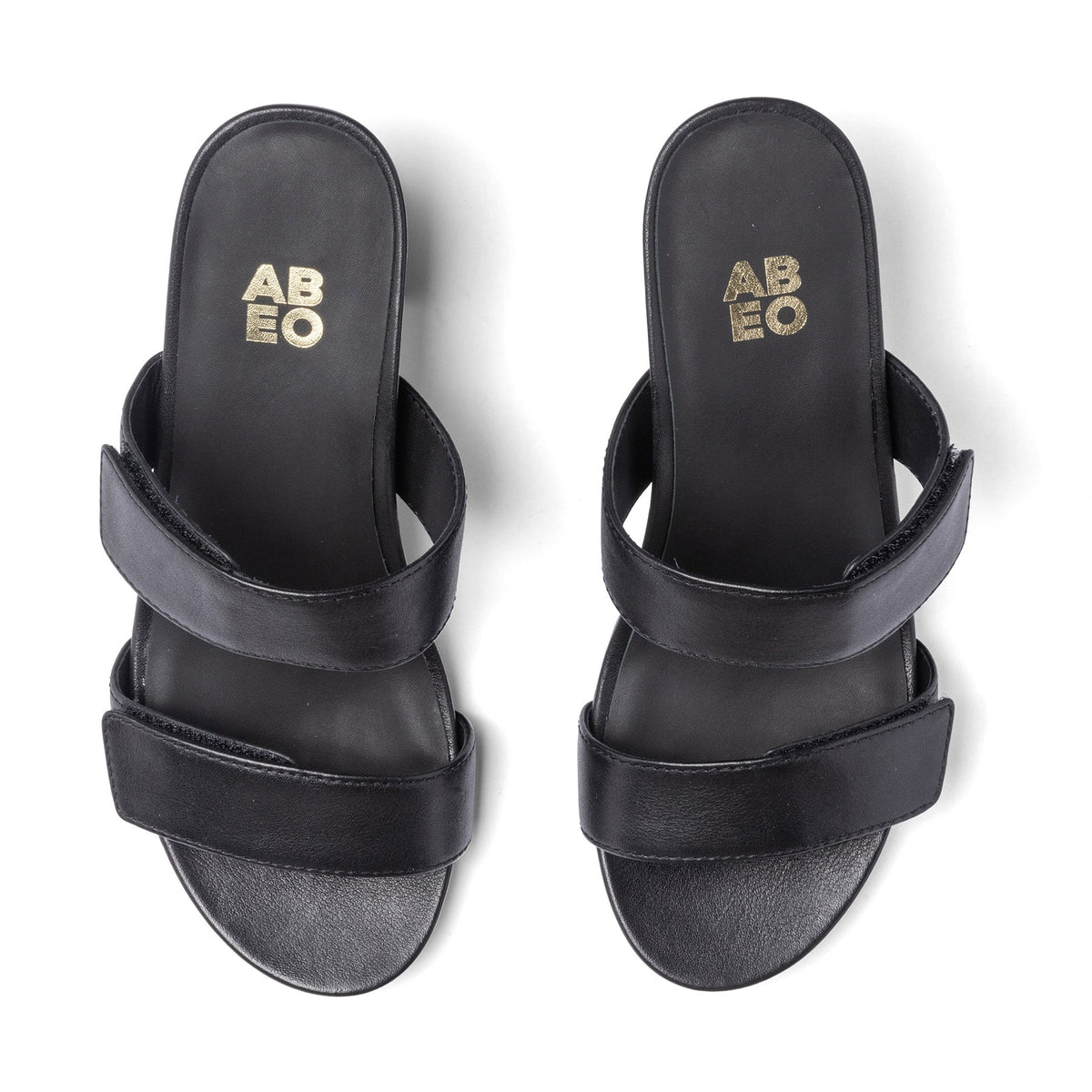 Tempo Slide Black Leather | ABEO Footwear