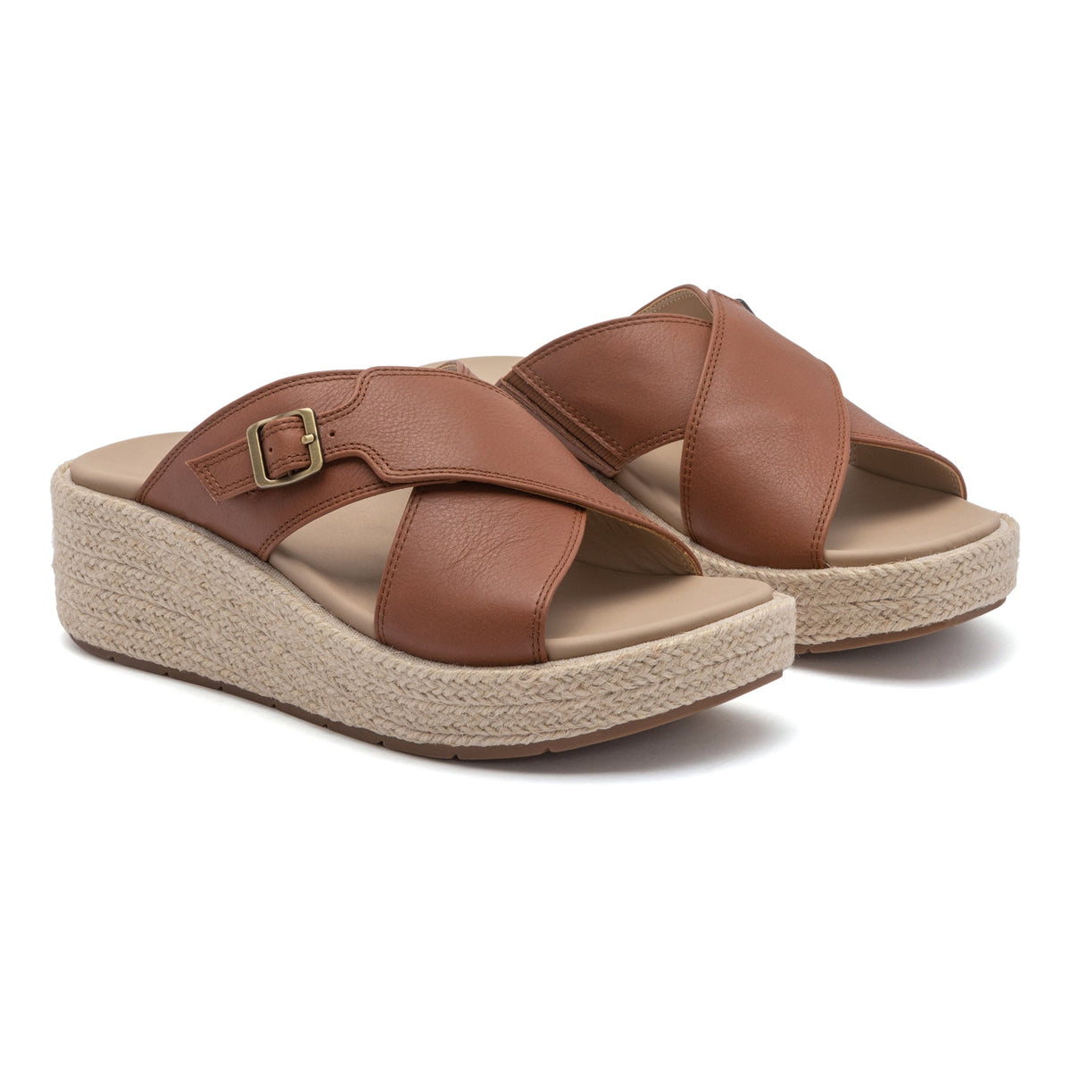 Solstice Cross Slide Dark Tan | ABEO Footwear
