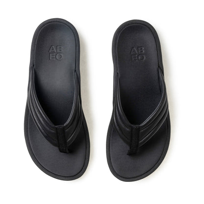 Paseo Thong Sandal Black | ABEO Footwear