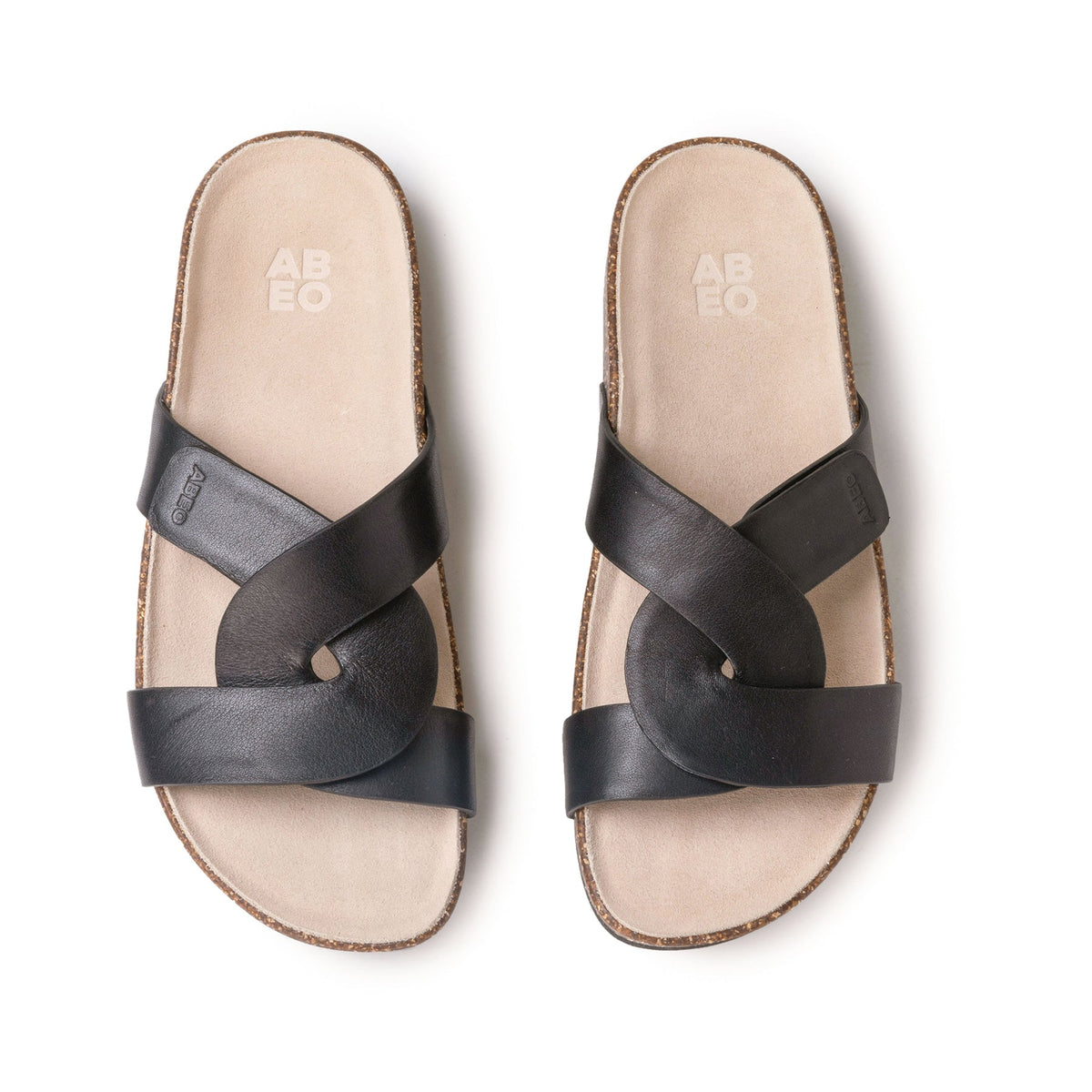 Lanai Slide Black Nubuck | ABEO Footwear